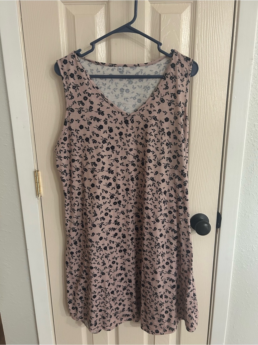 Women’s Plus Size 2X Blush Floral Swing Dress